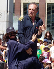 Martin Varallo and Dominique Major as Mat Velvet and Charlie in Edmonton Street Theatre Festival